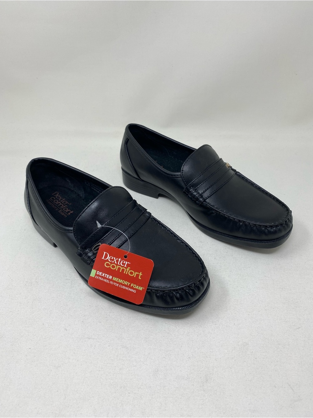 Dexter Comfort Faxon Black Slip-On Penny Loafers Size 7W